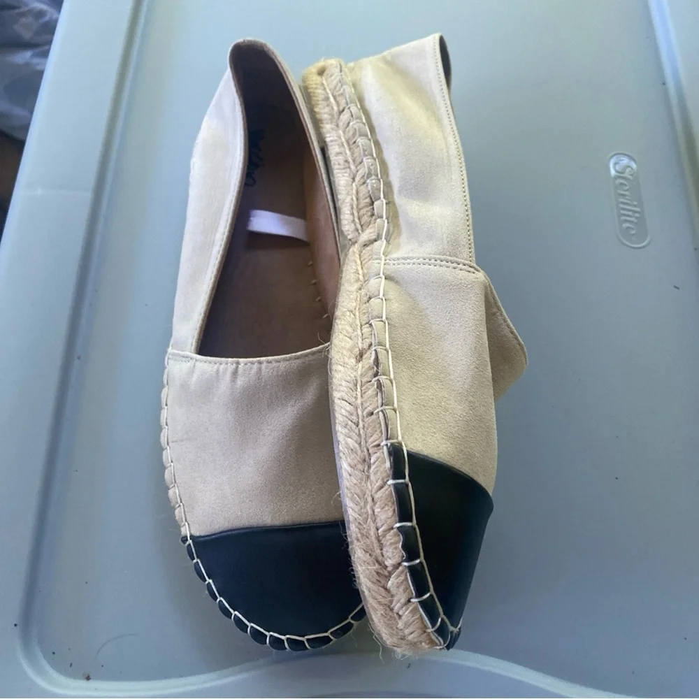 Women's Cream and Brown  Espadrilles